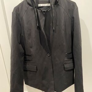 Blanc Noir Hooded Blazer